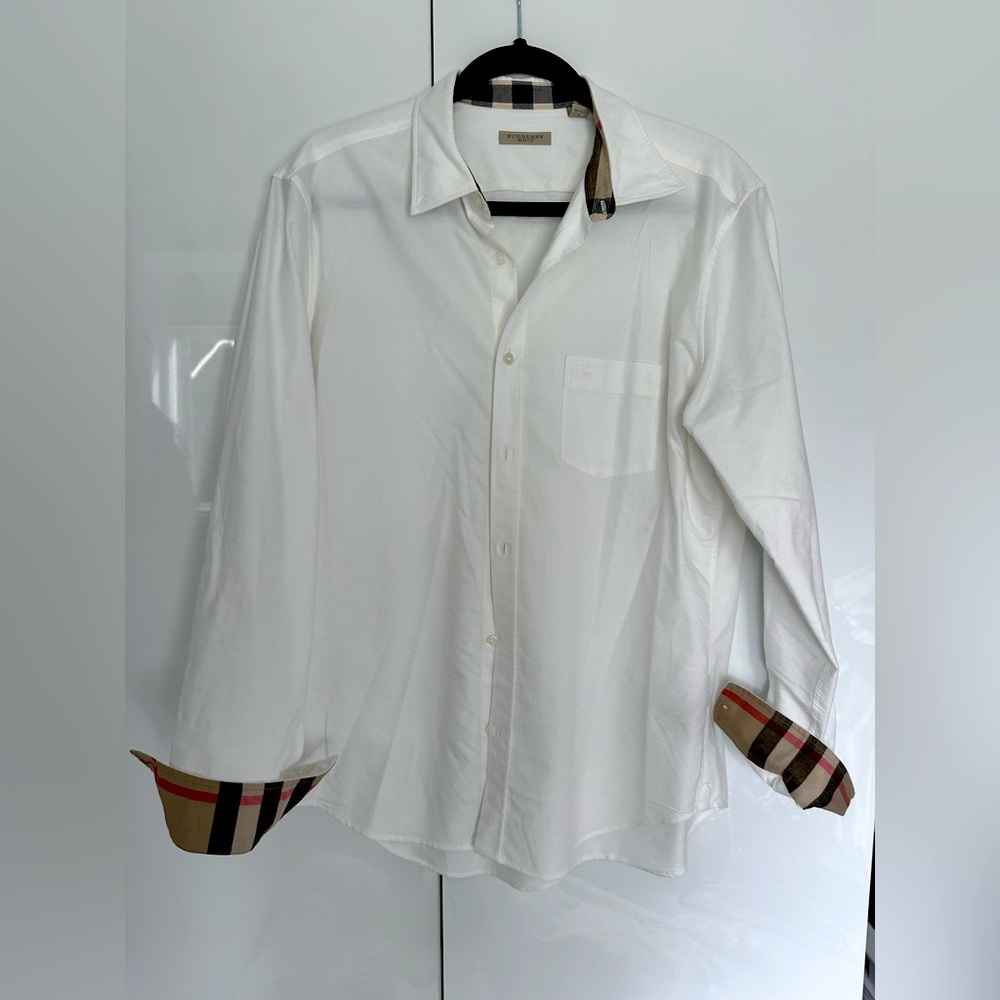 Men’s Burberry White Button Down